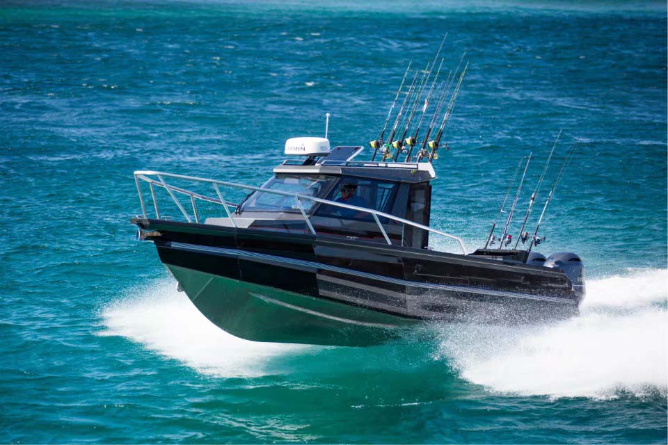 9.5米鋁合金釣魚(yú)艇海釣船，鋁合金浮筒船